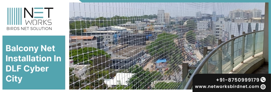 Balcony net installation in DLF Cyber City